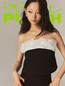 Sweet Meow Warning Acetate Floral Transparent Shoulder Strap White Vacation Date Night out Top CatPunch Brand Polyester Viscose Spandex Blend