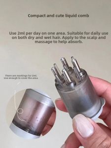 Transparent Rollerball Hair Growth Serum Dispenser Scalp Massage Comb 1ml Hair Dandruff Treatment Non-Electric Beauty Tool