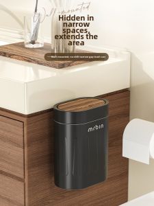 MR.Bin | Retro Style Bathroom Wall-Mounted Press-Top Trash Bin