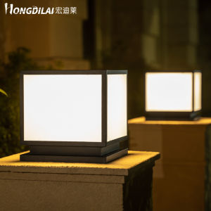 Hondale Solar Powered Column Head Lights Outdoor Waterproof Garden Villa Gate Post Lights for Courtyard And Wall Decoration