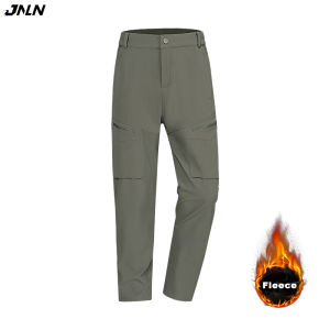 JNLN Winter Fleece Hiking Pants Men Women Waterproof Windproof Thermal Work Pants Trekking Climbing Mountaineering Trousers