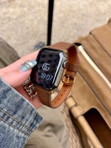 Genuine Leather Apple Watch Band Compatible with S11 S10 S9 S8 S7 Womens Style Iwatchse Smart Watch Band/Bracelet