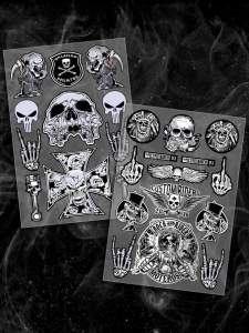 Retro Skull Reflective Motorcycle Stickers Moto Body Helmet Decals Accessories For Harley-Davidson Triumph Royal Enfield Ducati