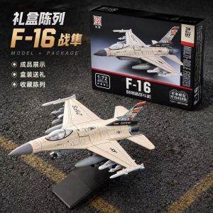 1/72 ABS Creative Military Series F-16 Fighting Falcon Aircraft Building Blocks Muitl Role Fighter Model DIY For Xmas Gifts