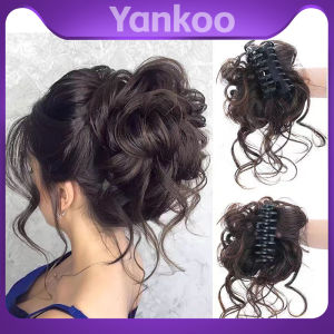 วิกผมหางม้าผมหยิกงานแต่งงานแบบเกาหลีของผู้หญิงพร้อมคลิปหนีบผมหางม้าอุปกรณ์แฮร์พีซแฟชั่น