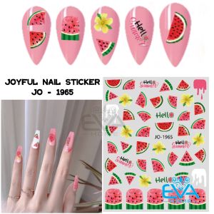 Sticker Dán Móng Tay 3D Dạng Decal Dán Móng Chống Nước Joyful Nails Hoạ Tiết Dứa Hấu Hello Summer Warter Melon Nail Art Sticker JO1965