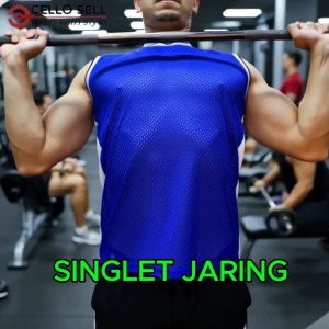 kaos olahraga/kaos dalaman pria jaring