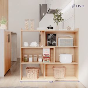 Kệ Sách Mini Đa Năng 3 Tầng Màu Walnut FIVO Mã FB71 Thiết Kế Linh Động Đóng Mở Linh Hoạt Tận Dụng Thành Nhiều Mẫu Mã Khác Nhau