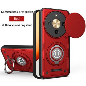 360° Ring Kickstand Phone Case with Slide Camera Cover For HONOR Magic7 Lite Magic8 Pro X9d X9c X8b X8c X5c Plus 500 400 Smart