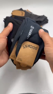 ถุงเท้าข้อสั้น สีพื้น ขนาดฟรีไซส์(37-45) ถุงเท้าคละสี ทำงาน.ผู้หญิงผู้ชาย ปัายSocksy เนื้อผ้าดี งานป้าย ราคาถูก