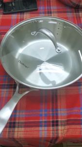 Chảo inox sâu lòng kèm nắp kính Chockmen size 20cm 24cm 28cm nguyên khối inox 18/10 chiên rán xào nấu ckm217-ckm218-ckm223