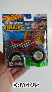 Hot Wheels Hotwheels Monster Truck Volkswagen Drag bus Merah Original Mattel - Mainan Mobil Truk VW