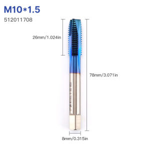 HUHAO | Bộ Mũi Khoan Vít Phủ Titan HSS Bộ Mũi Khoan Ren Thẳng Theo Hệ Mét M2-M12 Dụng Cụ Cầm Tay Để Chế Biến Gỗ
