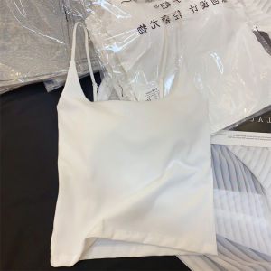 chaqi | เสื้อกั๊กสายเดี่ยวทรงสลิมฟิตสำหรับผู้หญิงพร้อมแผ่นเสริมหน้าอกแบบซีพียู ฤดูร้อนปี 2025 ชุดชั้นในเซ็กซี่แบบใหม่ เสื้อชั้นในสไตล์เกาหลี