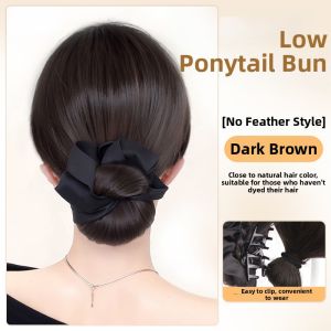 XIAOQI | Simulated Hair Bun Wig Accessory for Low Chignon and Full Back