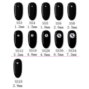 High Quality Dongzhou Crystal Flat Bottom round Diamond DIY Jewelry Glass Nail Art Decorations Super Bright Beauty Drill