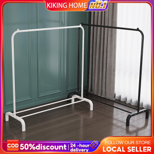 Single Pole&High Load-bearing Clothes Hanging Rack Sturdy Steel Clothes Drying Rack Clothes Drying Rack Shoe Rack
