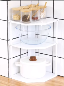💟SOLUTION65💟 Corner Metal Under Sink Organizer Rack | Countertop Organizer Rack | Pot Rack | Pan Rack | Lid Rack | Pot Holder | Pan Holder | Lid Holder | Pot Stand | Pan Stand | Lid Stand | Kitchen Rack | Desktop Organizer Rack| Seasoning Rack