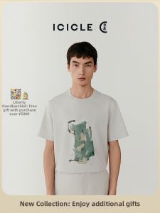 ICICLE | Spring Cotton Knit Print Short Sleeve T-Shirt