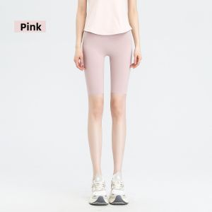 miiow | High Waist Five Inch Sharkskin Pants Womens Summer Thin Breathable Yoga Fitness Seamless Tummy Control Butt Lifting Base Layer Pants