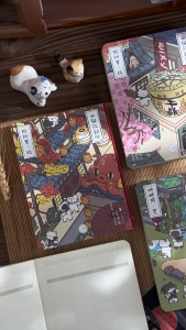 Japanese Wafu Style Small Size Beautiful Cats Planet III Notebook Yamaneko Journal Handbook Diary Records School Office