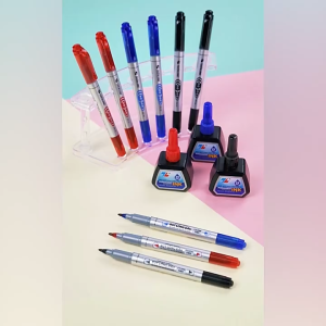 1 hộp 10 cây Bút lông dầu 2 đầu Thiên Long với bút nhỏ PM-04 bút lớn PM-09 chính hãng