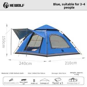 Hewolf | Foldable Portable Camping Set Water-resistant Sun-proof