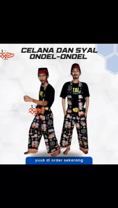 Celana & Syal Ondel-Ondel Betawi Tanpa Kaos