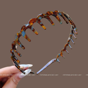 2025 New Vintage Acetate Wave Hairband Women High Hairline Anti-slip Face Washing Hair Accessories Stylish Hairband
