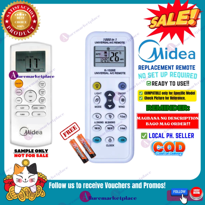 MIDEA AIRCON Remote Universal [**Mag Basa B4 Umorder**] MIDEA AIRCON ...