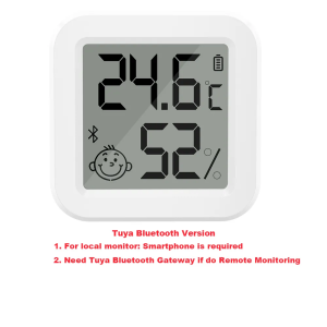 Tuya Bluetooth Hygrometer Thermometer with/No LCD Display Indoor Temperature and Humidity Sensor Support Alexa Google Assistant