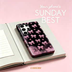 Pink Bow Kitten For Samsung Galaxy S26 Ultra A56 Exquisitely Pattern Double Protective Phone Cover Cases CaseChic