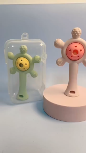 CuddleCove Baby Rattle Teether Toys Infant Grasp Training Chewing Teething Handheld Rattle Toy 0-1Y Mainan Bayi