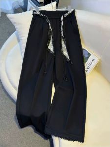 PAZHAOLANG | Plus Size Retro Style Narrow Wide Leg Trousers