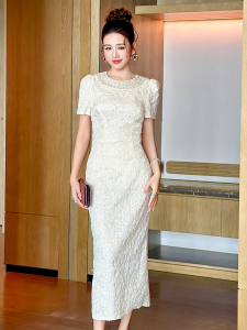 Happy Diva ชุดเดรสผู้หญิง เดรสสีแอปริคอต เดรสสีขาว เดรสสำหรับงานปาร์ตี้และงานราตรี 9072