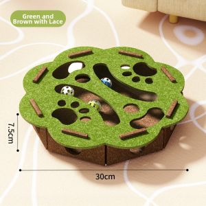 7o | Interactive Puzzle Cat Toy with Digging Mat and Bell Ball