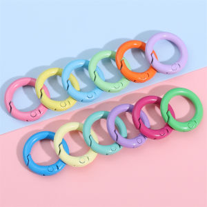 Colorful Open Ring Buckle Keychain DIY Material Mobile Phone Chain Lanyard Doll Bag Pendant Handmade Accessories
