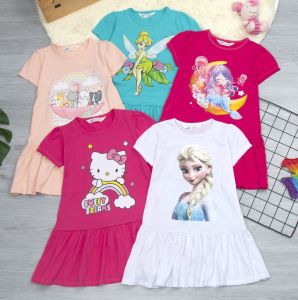 váy bé gái size đại 16-40kg chất thun cotton dày dặn  hình  ép 3d đẹp có video thật