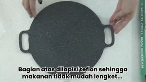 Brookwood Grill Pan BBQ Korean Anti Lengket Alat Pemanggang Korean / Double Grill Pan BBQ
