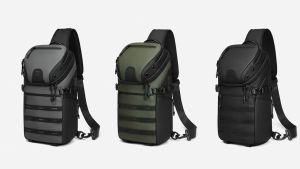 SEA CHOICE Belt Bag Multi-functional Mens CrossBody Bag - Waterproof Material Dry Wet Separation Design Travel Chest Bag with USB Charging Port Large Capacity for Travel