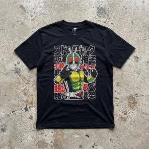 Bandai | Kamen Rider 1990s Retro Style Short-sleeved T-shirt Animation Fan Clothing Summer Street Plus Size Loose Mens and Womens Tops