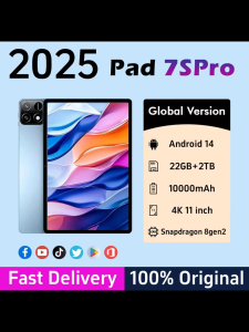 【รับประกัน 3 ปี + ซีโอดี】ต้นฉบับทั่วโลกรุ่น Pad 7s Pro แท็บเล็ต 11 นิ้ว HD 4K Android 14 16GB + 1T 10000mAh 5G สองซิมบลูทู ธ WiFi GPS แท็บเล็ต