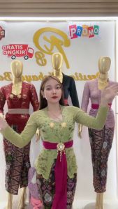 (Kebaya Saja) Atasan Kebaya Bali Jadi Strait Sofia Bahan Brokat Melar Kutubaru Lengan Panjang Kebaya Wanita masakini untuk Pengantin Pesta modern 2025