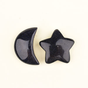 Natural Crystal Moon Shape Figurine Polished Crescent Moon Gemstone Reiki Healing Stone Home Decoration DIY Ornament Gift