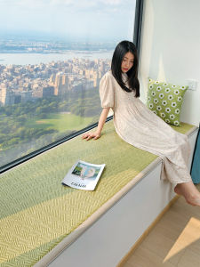 Thickened Wicker Mat Window Seat Pad Summer Cool Floor Covering Balcony Pad Country Style Customizable Home Textile