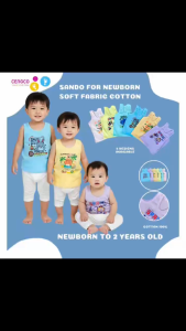 6 Pcs Sando Tops For Baby Boys Soft & Pure Cotton Newborn Infant Printed Colored 0-6 Months Up To 2 Years Old