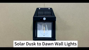 2 Pcs Waterproof Solar Outdoor Wall Light – PIR Human Body Motion Sensor Lamp 3 Lighting Modes Tungsten LED Energy Saving Bright Light for Garden Villa Patio Courtyard Yard Home Exterior Decoration & Security Night Light