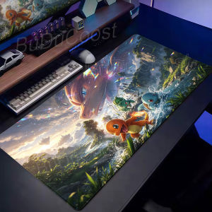 Bandai | P-pokemon HD Print PC Mouse Mats Rubber Mousepad Large Anime Gaming Accessory Pad Kawaii Carpet Cabinet Keyboard Office Deskmat