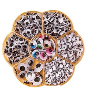 DIY Eye Stickers for Crafts Plastic Furry Balls Activity Small Animal Eyes Decals Children Kindergarten Handmade Materials