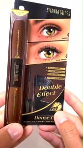 สิวันนา มาสคาร่าแท่งน้ำตาล 2หัว โค้งงอน เรียงสวย กันน้ำ กันเหงื่อ 6g+6g HF956 Sivanna Colors Double Effect Dense Curl Mascara - รูปแบบ 2 หัว โค้งงอน